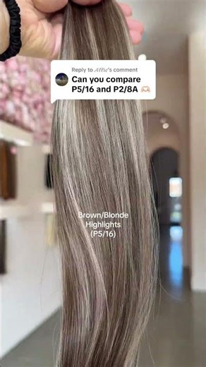 Bombay Hair Espresso Ash Brown Highlights (P2/8A) vs. Brown Blonde Highlights (P5/16) ✨