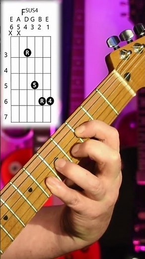 F sus4 voicings 13 of 13 #guitar #chorddiagram