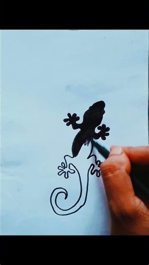 How to Draw A Lizard 🦎 Drawing #shorts #youtube #ytstudio