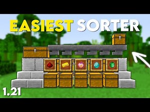 New EASY Automatic Sorting System 1.21 Bedrock | Minecraft Automatic Sorting System in Bedrock 1.21