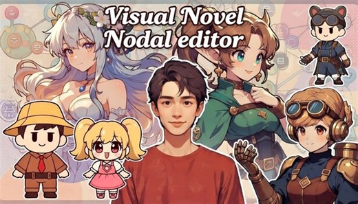 Visual Novel Nodal Editor Steam'de