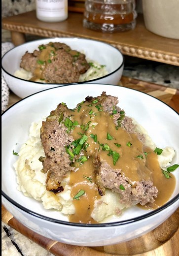 Classic Meatloaf with Brown Gravy — Sunday Dinner Comfort
