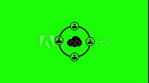 Team communication icon animation video. group work concept, connection icon. Stock Video