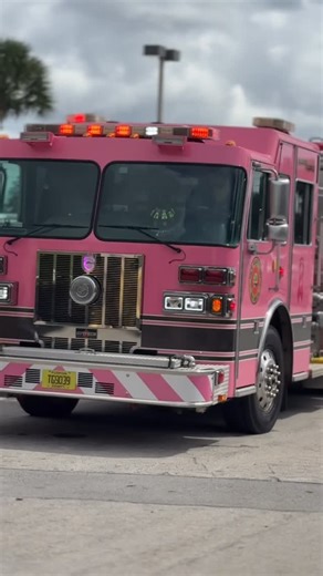Palm Beach County Fire Rescue on Instagram: "Introducing PBCFR’s new 💕🩷 PINK FIRE ENGINE! 🚒 Today, we retired the original Pink Pumper, a 1989 truck, after 14 years of traveling to cancer-related events to provide strength and courage to all those in the fight against cancer! Today, we held a TRANSFER OF MEMORIES ceremony, as cancer survivors, patients, and loved ones signed the truck in honor of the fight and the people behind it! 💕 #breastcancerawarenessmonth"