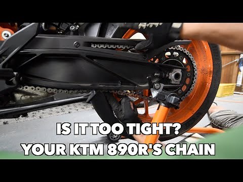 Vlog #11 HOW TO FIND THE KTM 890R CHAIN TENSION REFERENCE POINT