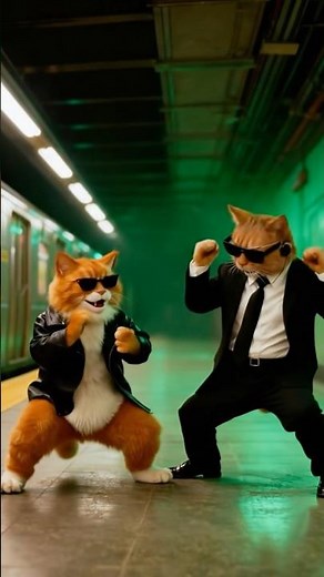 Neo Orange Tabby Cat Versus Agent Smith Cat #meowtrix #orangetabbycats #catvideos