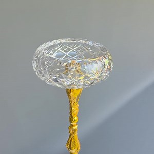 Vintage Brass/glass Standing Ashtray    - Etsy