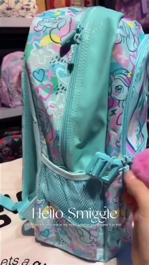 smiggle Green-fringed unicorn backpack