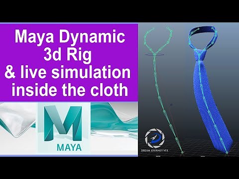 Maya Dynamic 3D Rig and Live Simulation Inside the Cloth | Dream Journey VFX