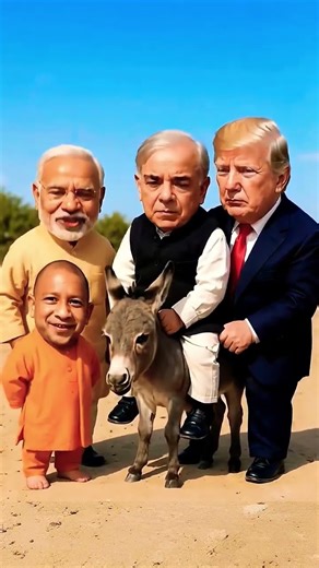 🤣 Funny Debate Show | Modi & Yogi vs Shahbaz & Trump 🔥#youtubeshorts #funny #comedy #shorts #ai