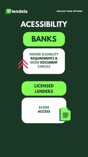 Bank vs licensed loan provider — which door are you walking through? 🚪👀
