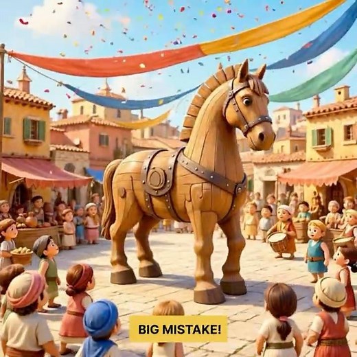 The Secret of the Trojan Horse! 🐴 Ancient History Stories for Kids
