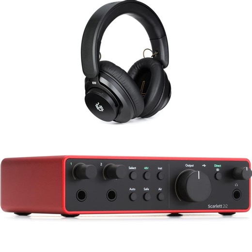 Focusrite Scarlett 2i2 4th Gen USB Audio Interface with ADAM Audio H200 Closed-back Headphones