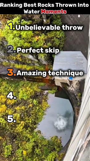 Ranking Best Rocks Thrown Into Water Moments #funny
