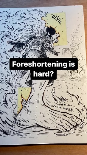 flo.creates.rt on Instagram: "Foreshortening needs a lot of practice but can create very dynamic poses and will be needed at some point(you can’t hide from it forever). Boxes are the easiest way to show perspective lines, which is why I used them. For the box around the body you can use more gide lines at the chest an knees for example to make it easier but you can also only use one at the hips like I did. Most of my knowledge about this topic is from David Finch( Youtube). If you whant to learn