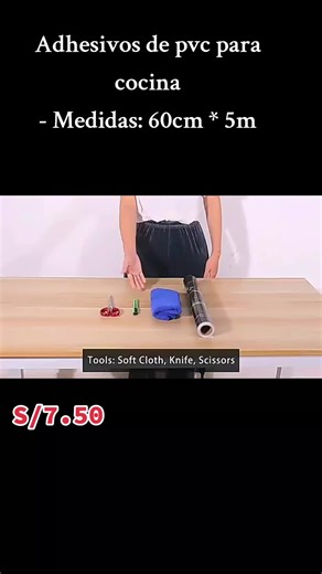 *Adhesivos de pvc para cocina* - 10 diseños diferentes - Medidas: 60cm * 5m - plastificado 💰7.50 #pvc #adhesivo #cocina #p #sjl