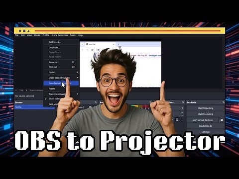 How To Output To Projector In OBS Studio | Full Screen Display (2025)