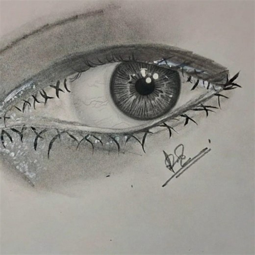 eye drawing by pencil sketch #trending #shorts #art #drawing #eyesdrawing