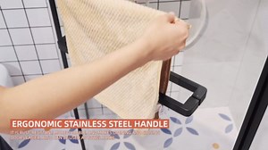 Neo-Angle Shower Door, 36" W x 72" H Corner Shower Enclosure, 1/4” (6MM) SGCC Tempered Glass with Explosion-Proof Film and Nano Coating, Pivot Shower Doors (No Base)