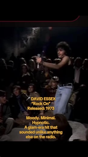 Built on a sparse, almost whispered vocal and an eerie bass groove, “Rock On” broke all the rules of early-’70s pop-rock. Instead of big guitars and bombast, it delivered atmosphere — cool, detached, and cinematic — helping define a more artful side of glam. “Rock On” became an international hit and remains Essex’s signature song, admired for its innovative production and late-night vibe. Decades later, it still sounds modern — proof that sometimes less really is more. Stylish. Influential. Time