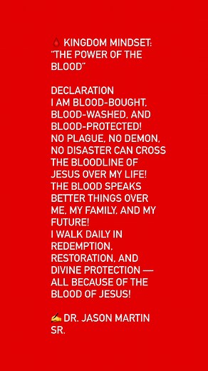 The Power of The Blood 喝 ☝ #truth #hope #restore #befree #nomore #fear #disaster #resentment #depression #darkness #bitterness #letgo #befree #wisdom #bible #jasonmartinsr #jasonmartinministries | Dr. Jason Martin Sr. | Facebook