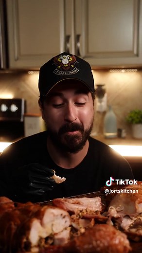 🦃💦The BEST Turkey Recipe (Semi-Boneless) This method ELIMINATES dry turkey. If you cook a Turkey the regular way, by the time the thigh meat is cooked, the breast meat will be overcooked and dry. With this method, all the meat being contained together essentially turns a turkey into a roast so you can ensure even cooking throughout the whole bird. Now you can use any compound butter you like. It will help keep it super juicy and add tremendous flavor. You know where to find the detailed recipe