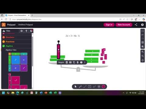 Solving simple equations using Algebra Balance Scale
