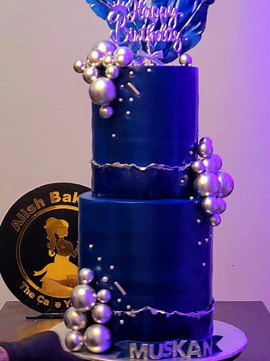 Elegant Two-Tier Fondant Cake Decorating Tutorial