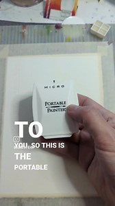 Here's a clever way to use the Portable Painter micro palette! I use it for plein air painting but now I can add it to my studio practice as well. Use code ANGELA if you order on their site and save 10% | Angela Fehr Artist