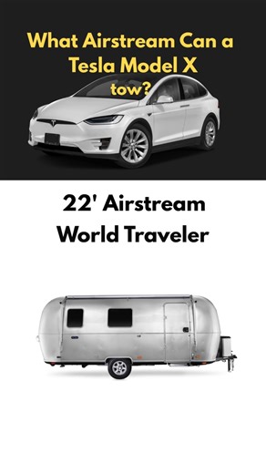 What Airstream can a Tesla Model X tow? (Yes, even a 22') #modelx