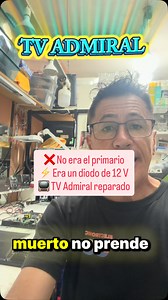 Este TV Admiral llegó muerto… todo apuntaba al primario de la fuente ⚡ Pero no siempre la falla está donde parece 👀 El problema estaba en el secundario: un diodo rectificador de 12 V. Se cambió y el televisor volvió a la vida 💥 Reparado por @tecnicoentelevisores #televisores #admiral #serviciotécnico #reparacion #electronica REPARACIÓN TV ADMIRAL SIN ENCENDER | German Gaude