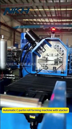 C Section Roll Forming Machine with Stacker Automatic Changing and Stacking