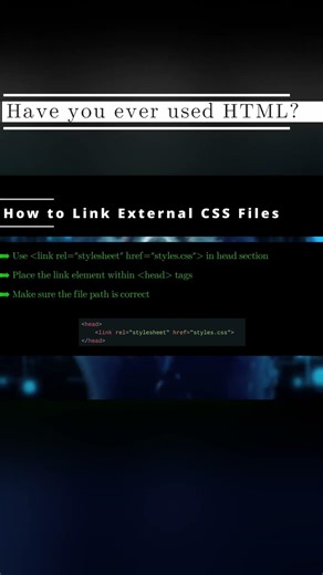 🏛️ HTML 🏛️ How to Link External CSS Files 🏛️ #shorts #KGRDevShorts