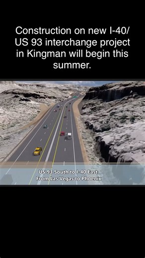 Big news for those who drive between Phoenix and Las Vegas! The State Transportation Board has awarded a $106 million construction project to build a new system-to-system traffic interchange at the junction of Interstate 40 and US 93 in west Kingman. Construction will begin this summer. The west Kingman interchange is a project designed to reduce congestion on the highly traveled route between Phoenix and Las Vegas. For those traveling between those two large metro areas, the new interchange is 