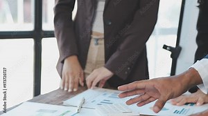Business people clapping their hands in the meeting, congratulation and appreciation concepts