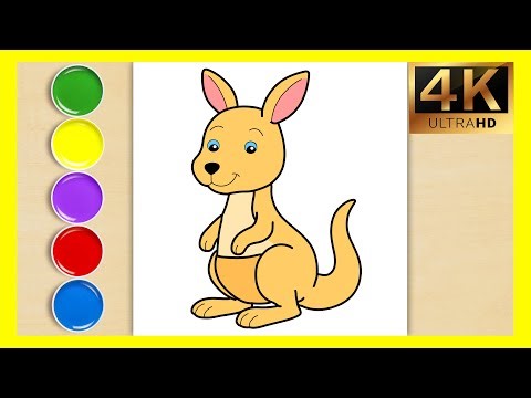 🦘 Cute Kangaroo Drawing for Kids || 🦘 Simple Kangaroo Drawing 🎨 ✍️