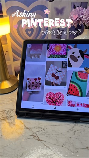 Asking Pinterest what to draw? #art #pinterest #viralshorts #watermelon #acrylic #painting #summer