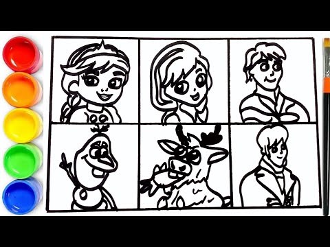 Drawing FROZEN Characters | How to draw Frozen Characters | Drawing For kids | Elsa, Anna, Kristoff