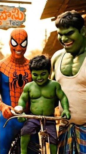 Wait for end...😂😂 | Hulk and Spidy comedy series #youtubeshorts #shorts #viral #trending #ai