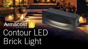 Armacost Lighting Contour Low Voltage AC/DC Black Integrated LED Brick and Stair Light 471900