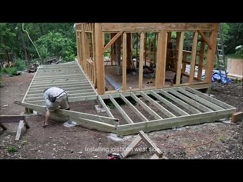 Timber Frame Cabin: Porch Deck Installation