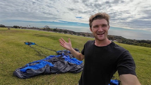How I pack my BASE parachute (slider off) POV
