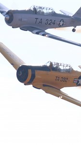 I love radial engines, the sound of round is a classic that never goes out of style. Combine that with multiple aircraft and some beautiful formation flying and it’s even better! Here’s a Pilot Maker Formation! SNJ /T-6 Formation Flight from Warbirds Over Monroe. It’s one thing to see the jets do this, but propeller driver aircraft adds even more complexity with those big blades spinning up front. #t6 #formation #beauty #aviation #sound | Ryan Tykosh Photography