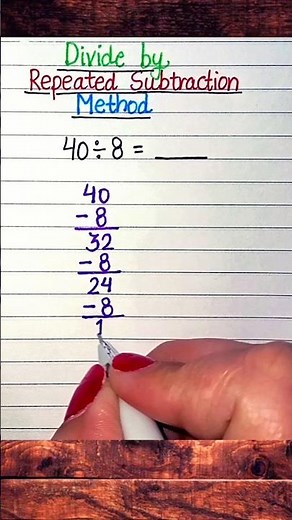 Divide ➗ by repeated subtraction method #division #divisiontricks #mathshorts #mathstricks #shorts