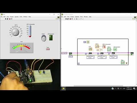 Entrada y salida analógica + digital | Arduino con LabView |