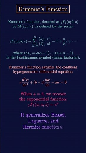 RANKING 100 FUNCTIONS BY DIFFICULTY | Level #73 Kummer's Function #RecentDrift #maths #edit #math