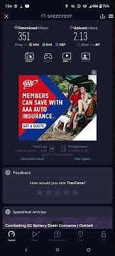 Straight talk wireless by Verizon speed test