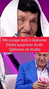 Me çorape leshi e llokume: Diella surprizon Ardit Gjebrean në studio