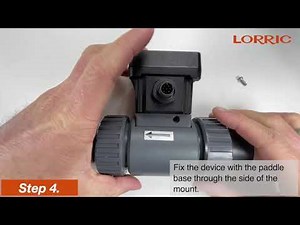 The mechanism installation of paddle wheel flowmeter- install paddle set, device and T-connector.