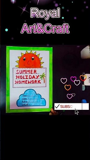 Summer Holiday Homework Design ✨ Must Try Front #youtubeshorts #summer #frontpage